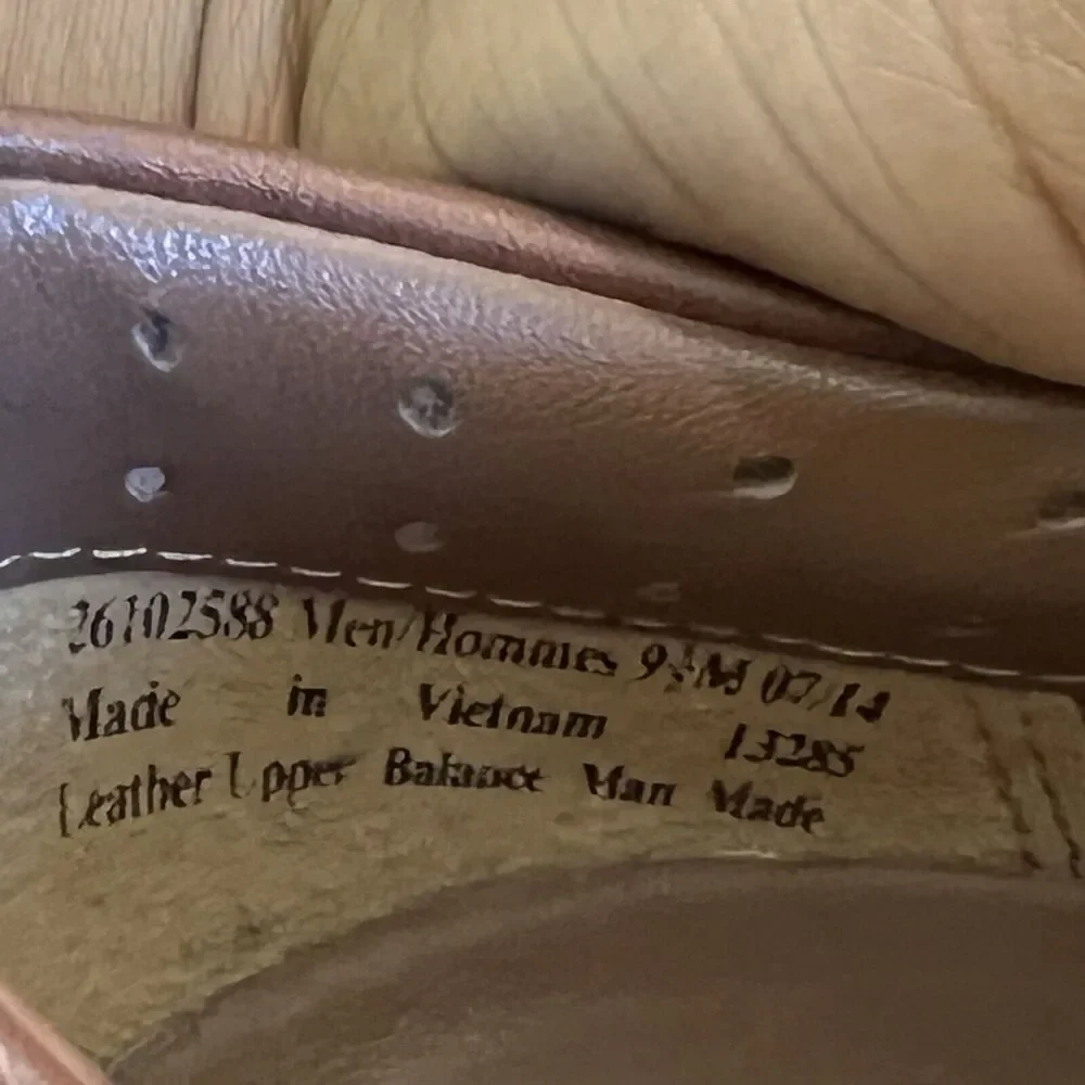 Clarks Active Air Vent Brown Leather Loafers Shoes Mens 9.5 M Slip On Comfort - Picture 9 of 10